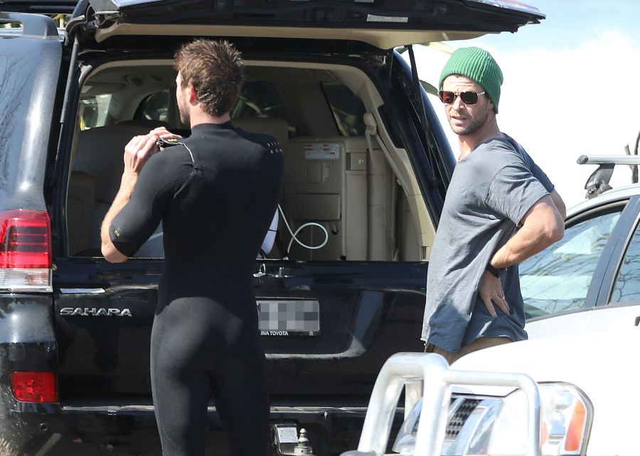 Liam Hemsworth Goes Surfing With Brother Chris After Miley Cyrus Split