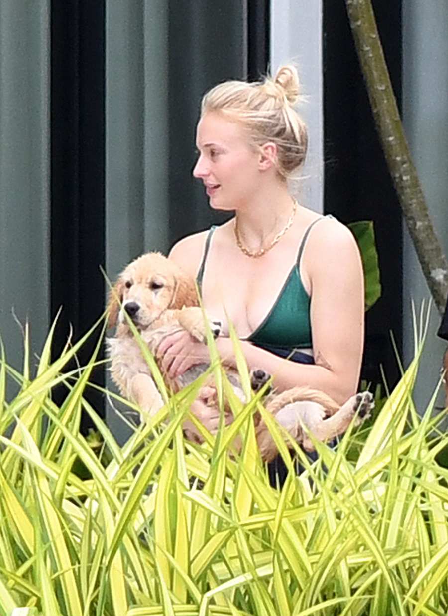 Sophie Turner Wearing Green Bikini Incredible Body