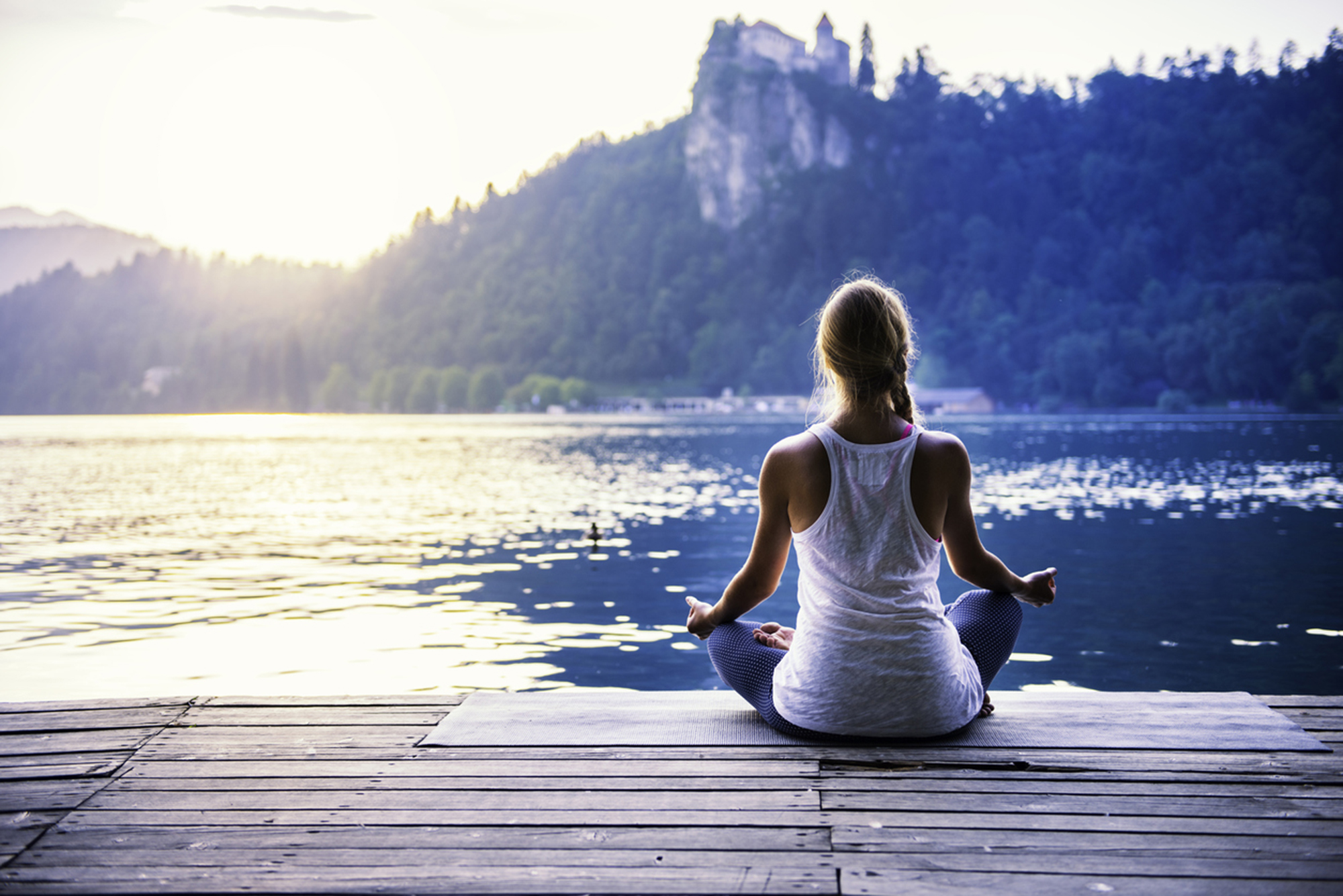 woman meditating