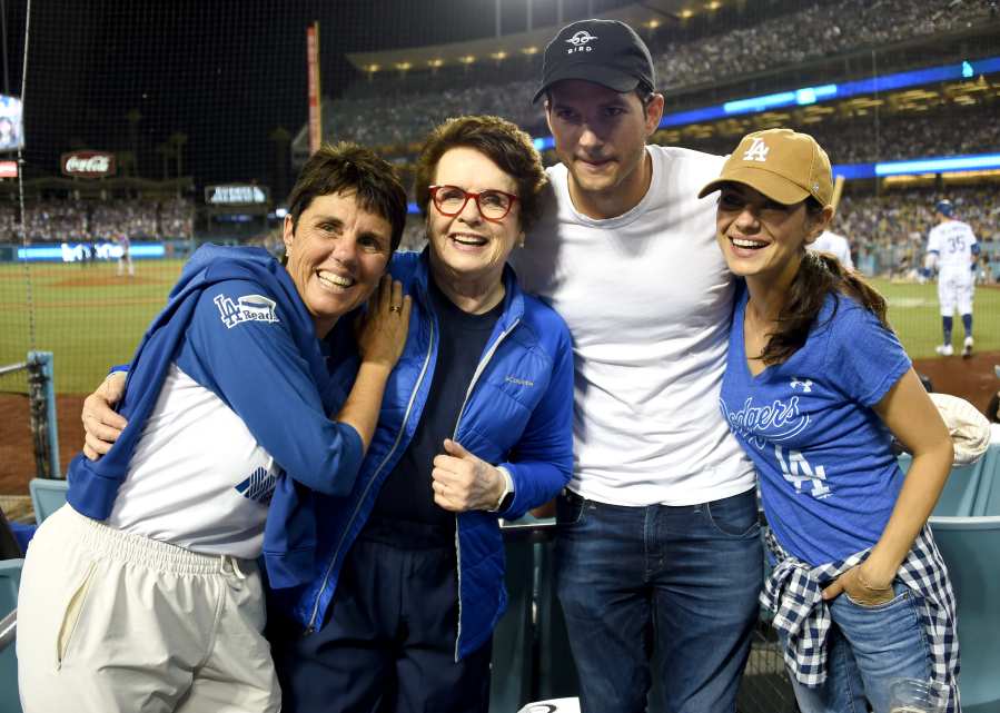 Ashton Kutcher Enjoys Dodgers Game With Mila Kunis After Demi Revelations