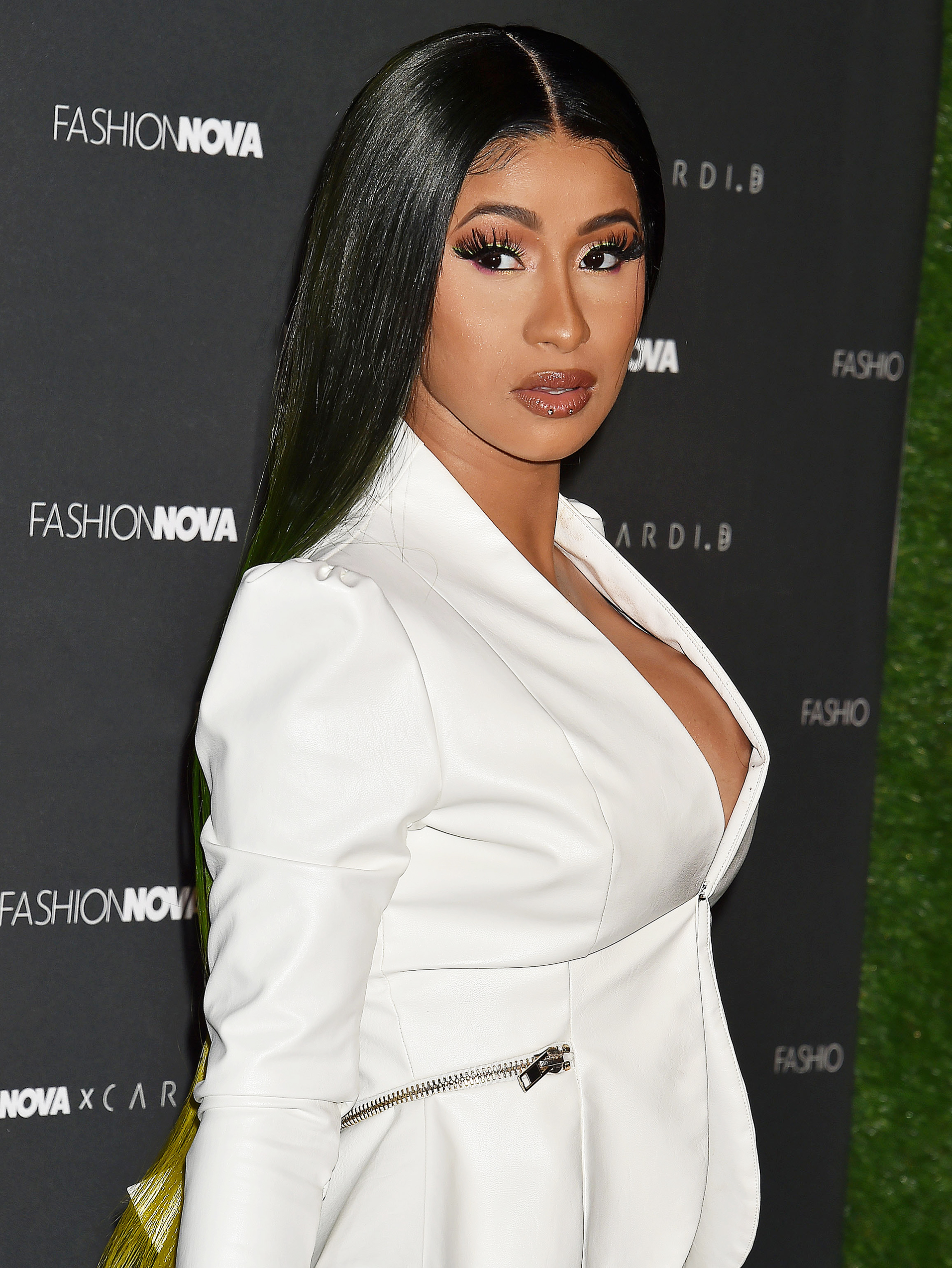 Cardi B White Suit May 8, 2019