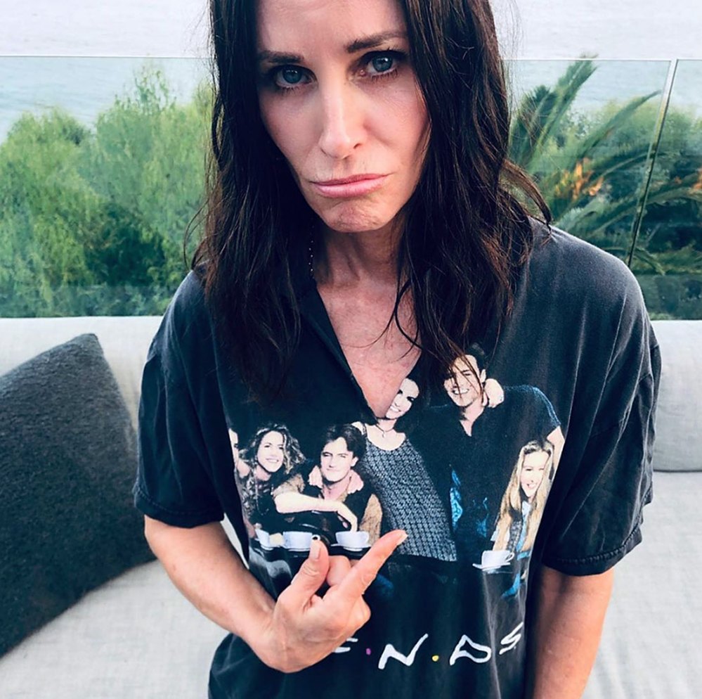 Courteney Cox Friends Shirt Instagram