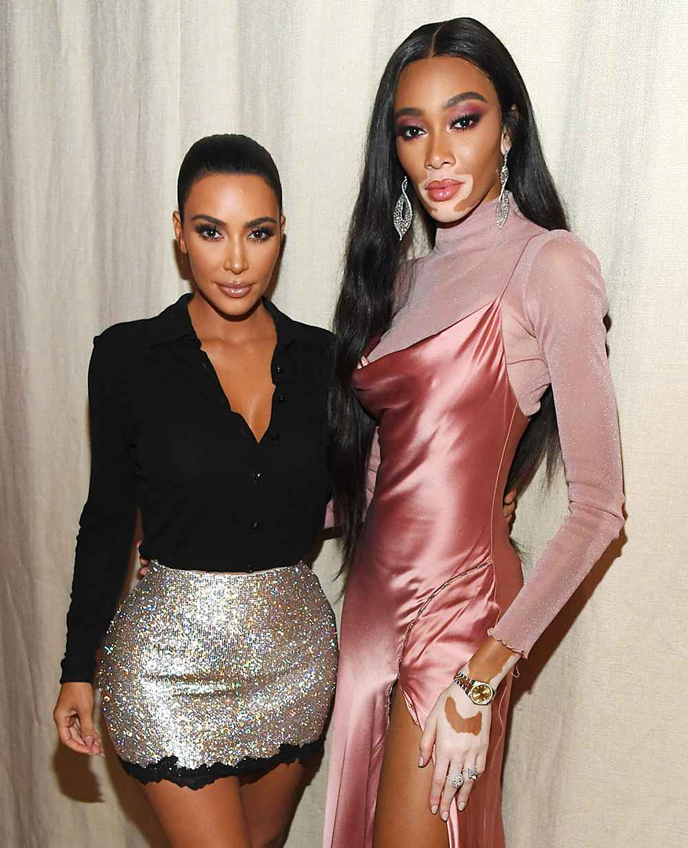 KKW Beauty and Winnie Harlow NYFW Party - Kim Kardashian and Winnie Harlow