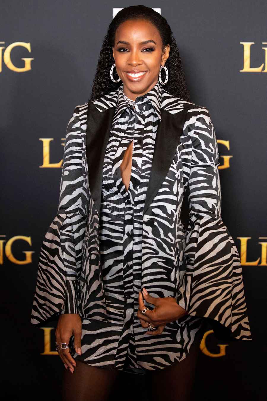 Kelly Rowland Black and White Zebra Print Lion King