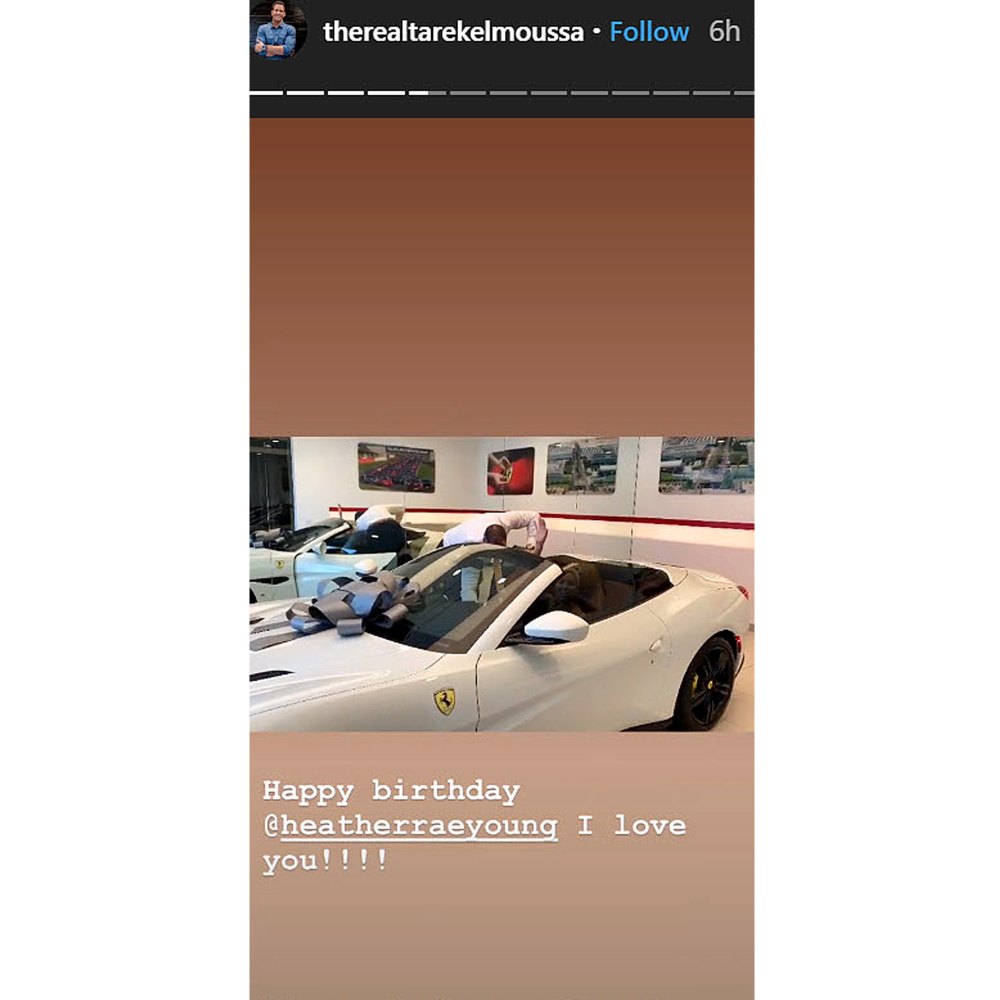 Tarek El Moussa Buys Girlfriend Heather Rae Young Ferrari 32nd Birthday