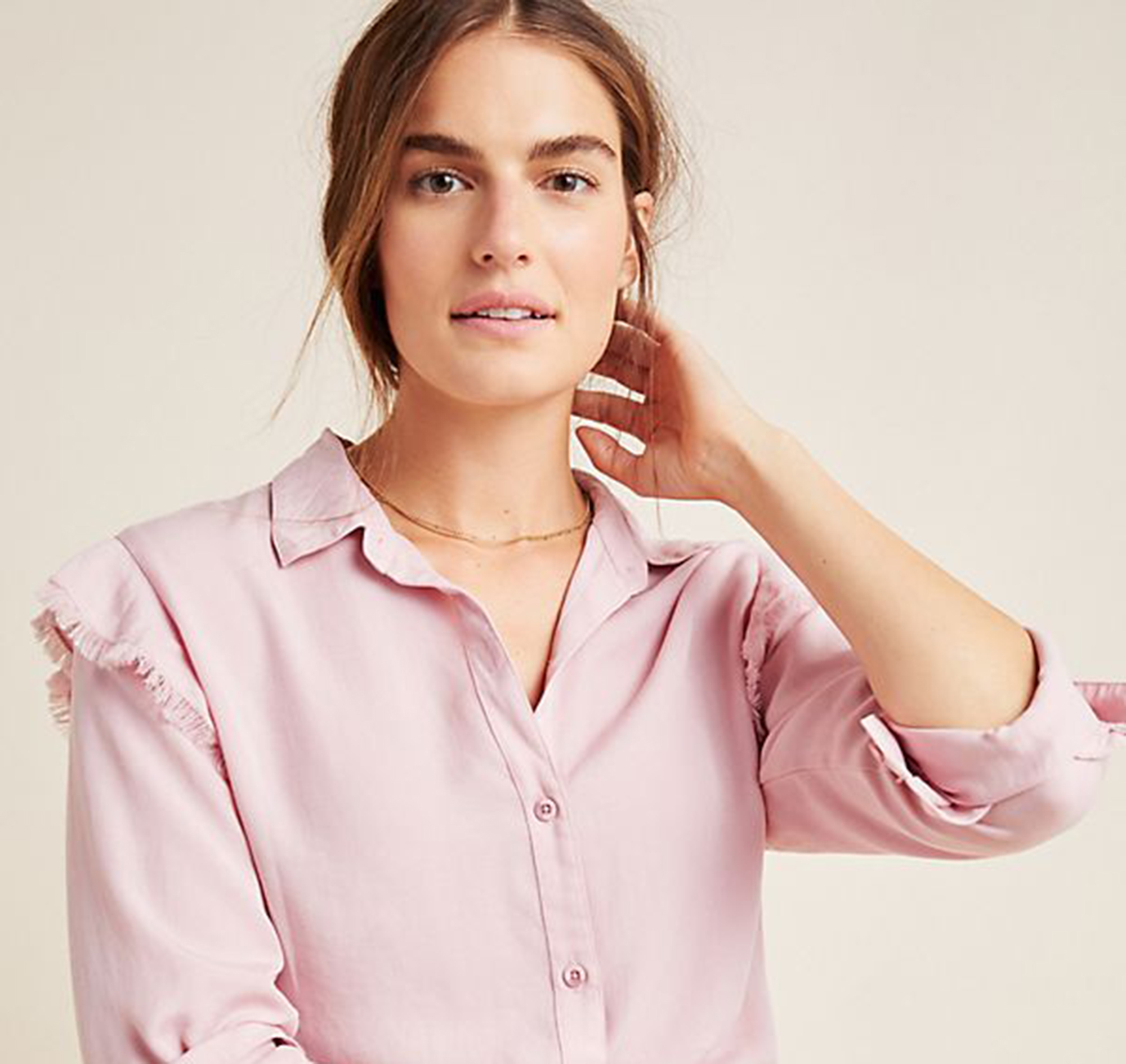 Cloth & Stone Ruffled Buttondown