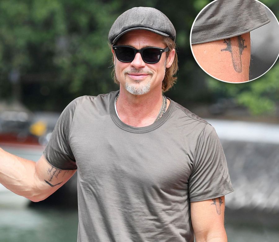 All of Brad Pitt's Tattoos - Left Bicep