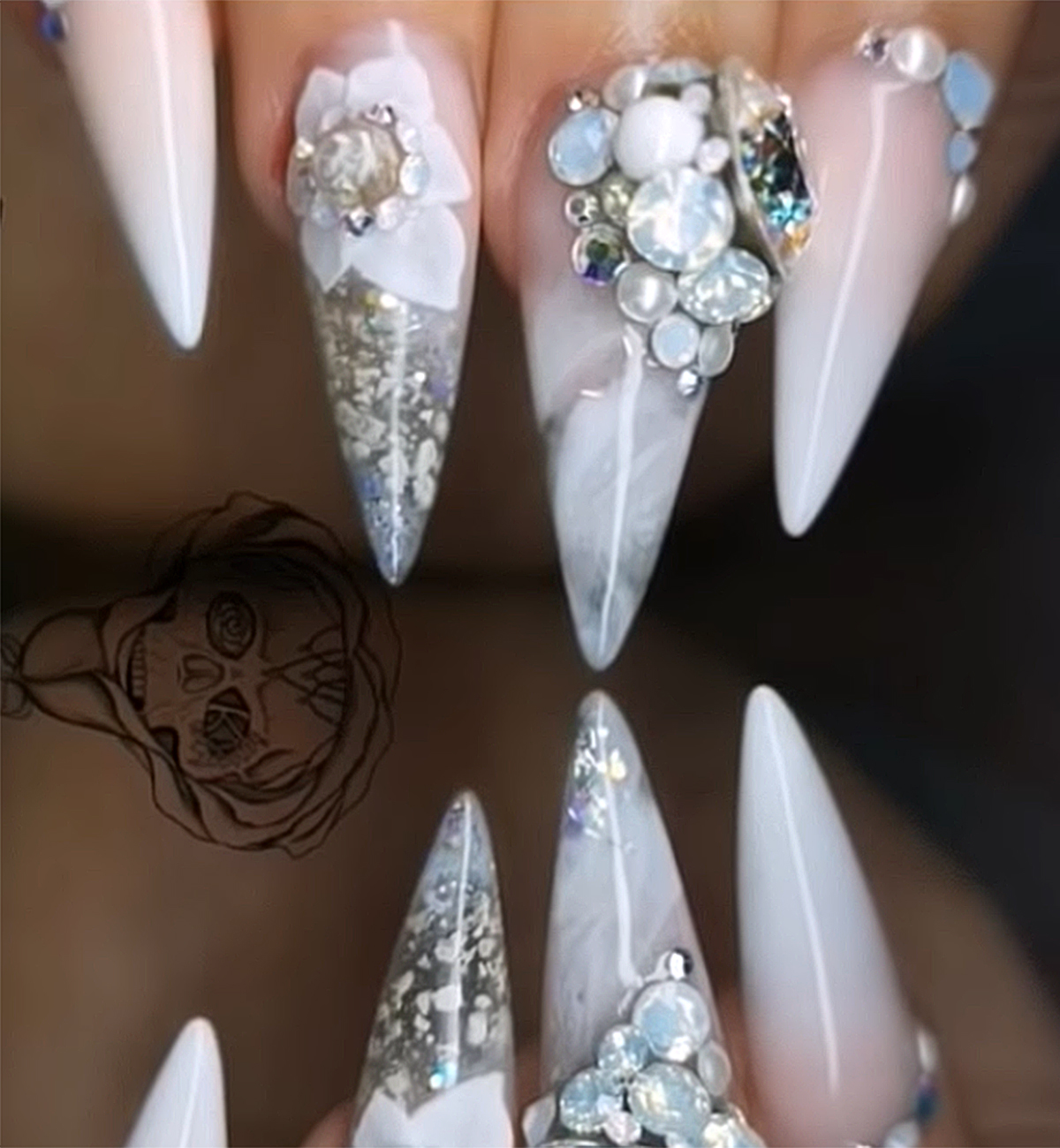 Bride Fathers Ashes Wedding Nails