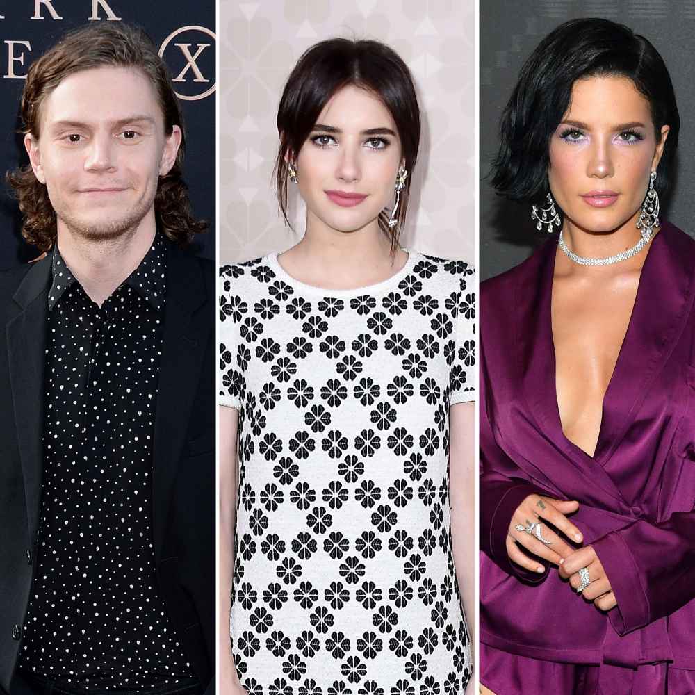 Evan Peters Wearing Saint Laurent, Yves, YSL, Emma Roberts Wearing Kate Spade and Halsey Wearing Savage x Fenty Toxic Relationship