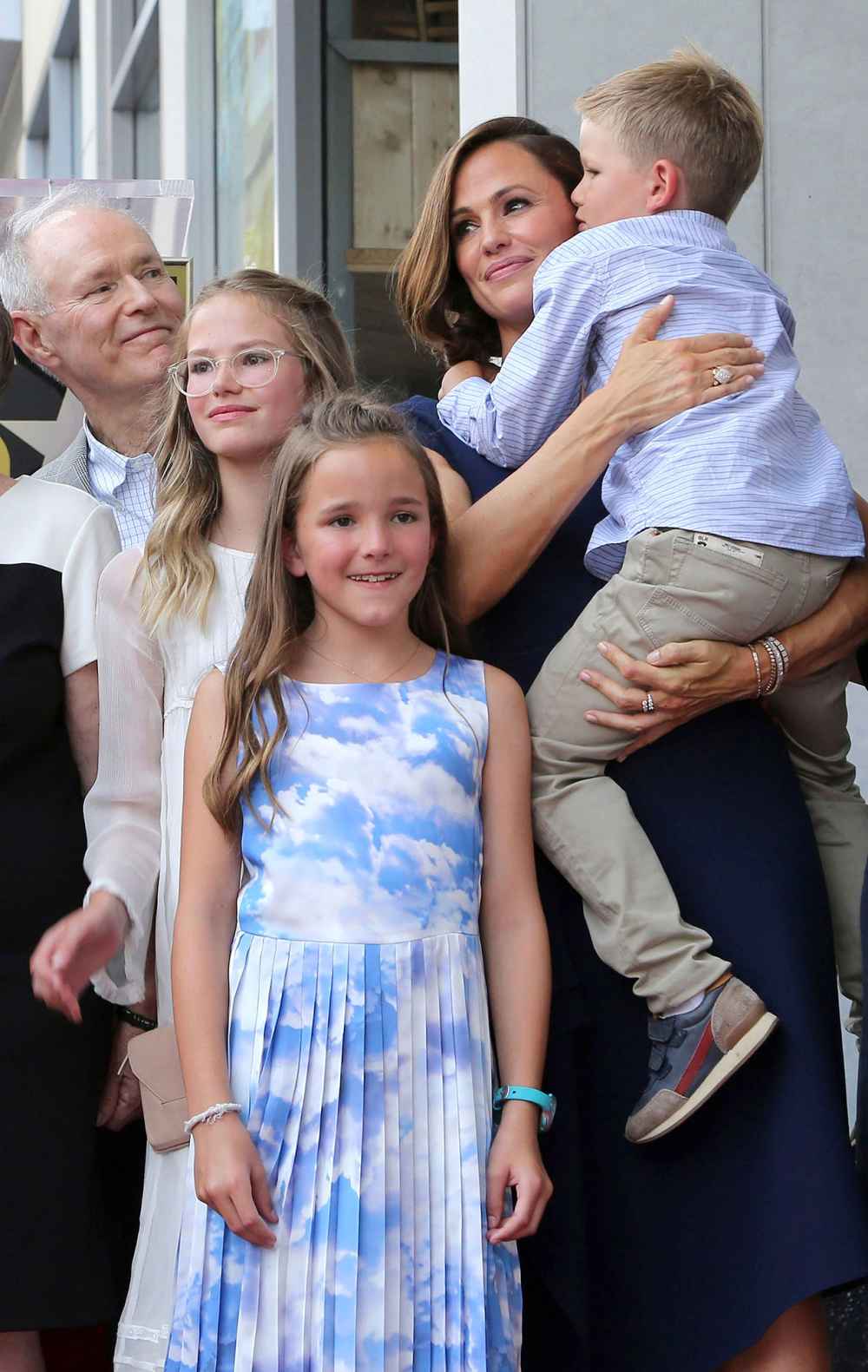 Jennifer Garner and Children Walk of Fame Halloween Violet Affleck, Seraphina Rose Elizabeth Affleck, Samuel Garner Affleck