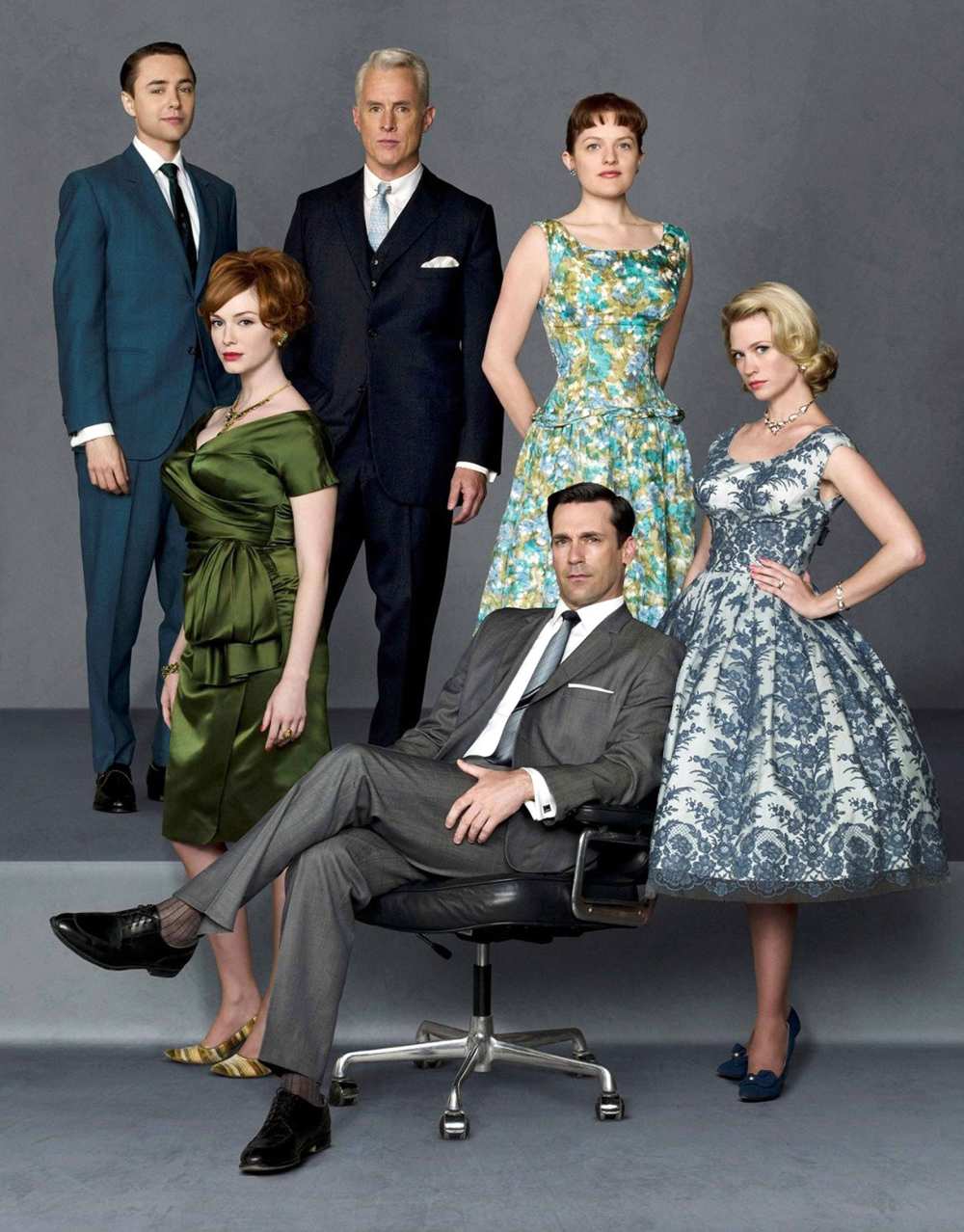 Mad Men Cast Christina Hendricks, Elisabeth Moss, January Jones, Vincent Kartheiser, John Slattery, Jon Hamm