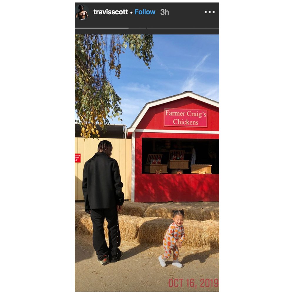 Travis Scott Goes to Pumpkin Patch With Kylie Stormi