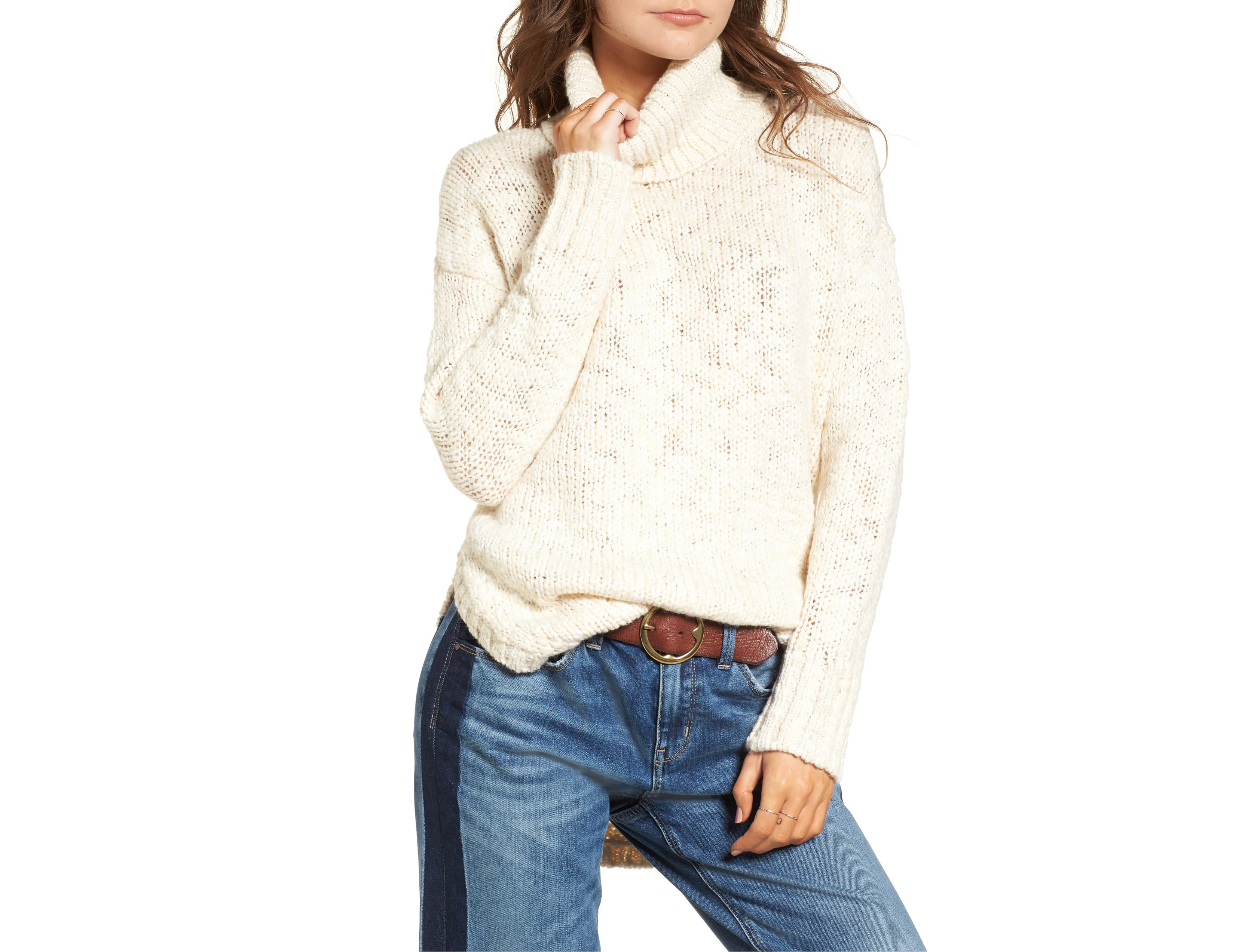 Treasure & Bond Turtleneck Sweater white