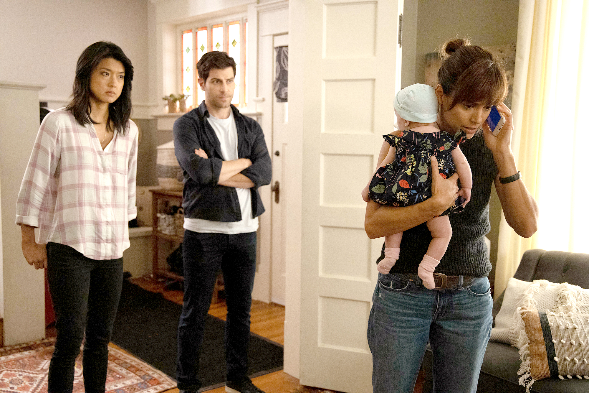 A-Million-Little-Things Grace Park, David Giuntoli, and Stephanie Szostak