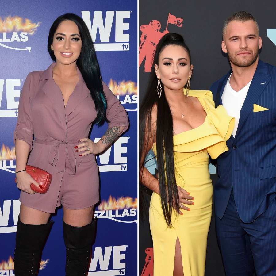 Jenni J-Woww Farley, Zack Clayton Carpinello Angelina Pivarnick’s Drama Through the Years With Jersey Shore Cast