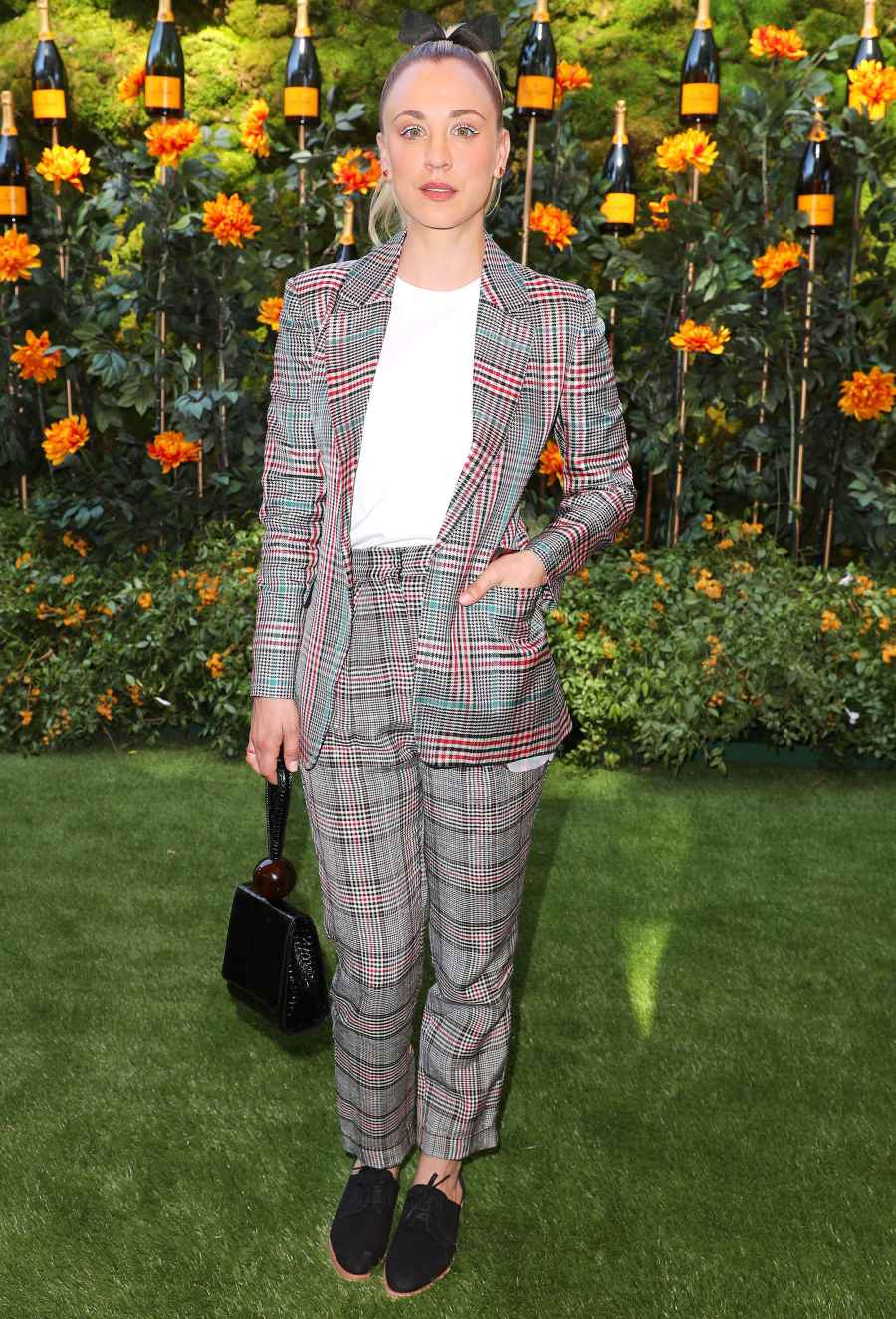 Celebs Wearing Plaid - Kaley Cuoco