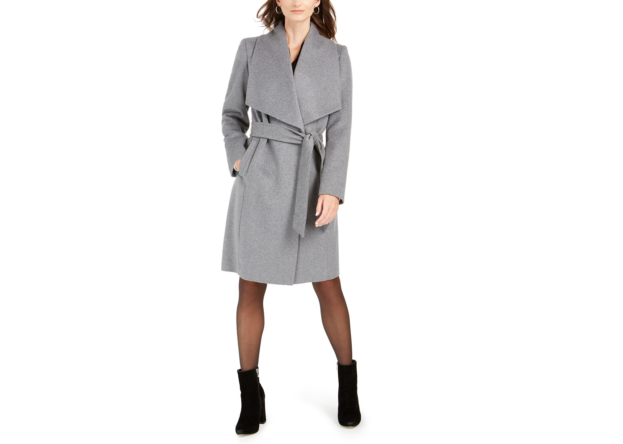 Cole Haan Wrap Coat grey