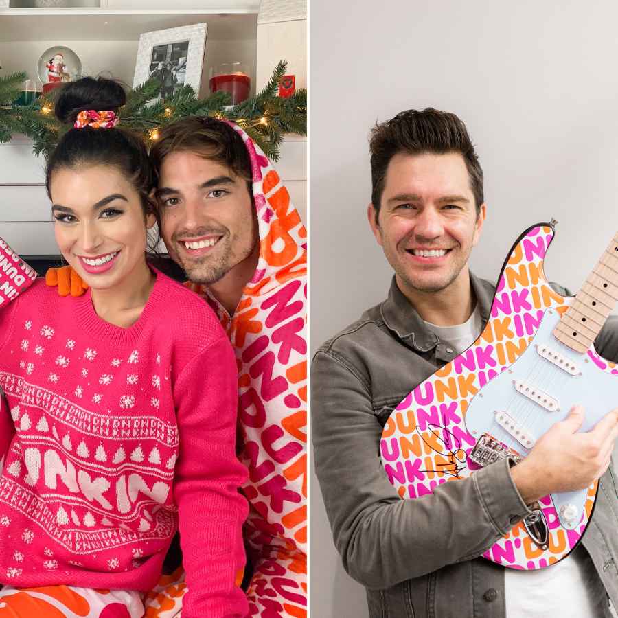 Jared Haibon Ashley Iaconetti Are Loving Dunkin New Holiday Merch