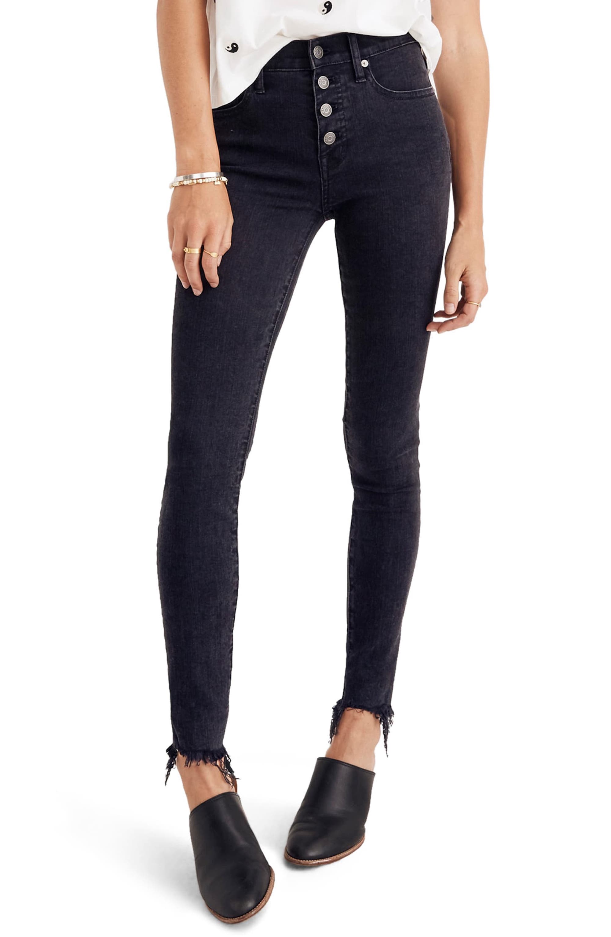 Madewell 9-Inch Button Ankle Skinny Jeans