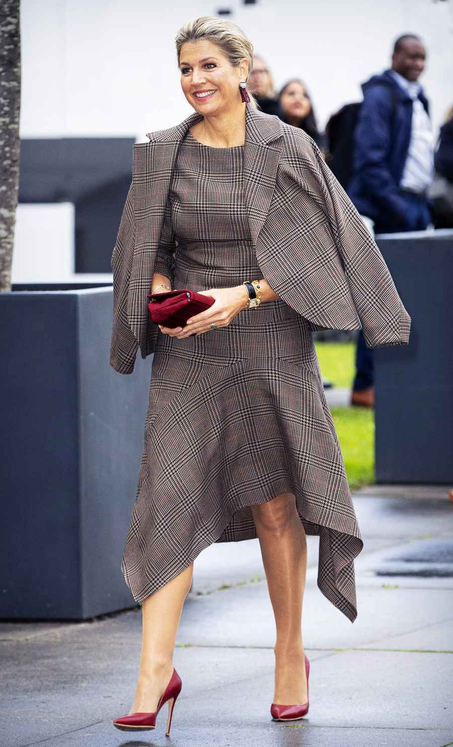 Queen Maxima Plaid Ensemble November 6, 2019