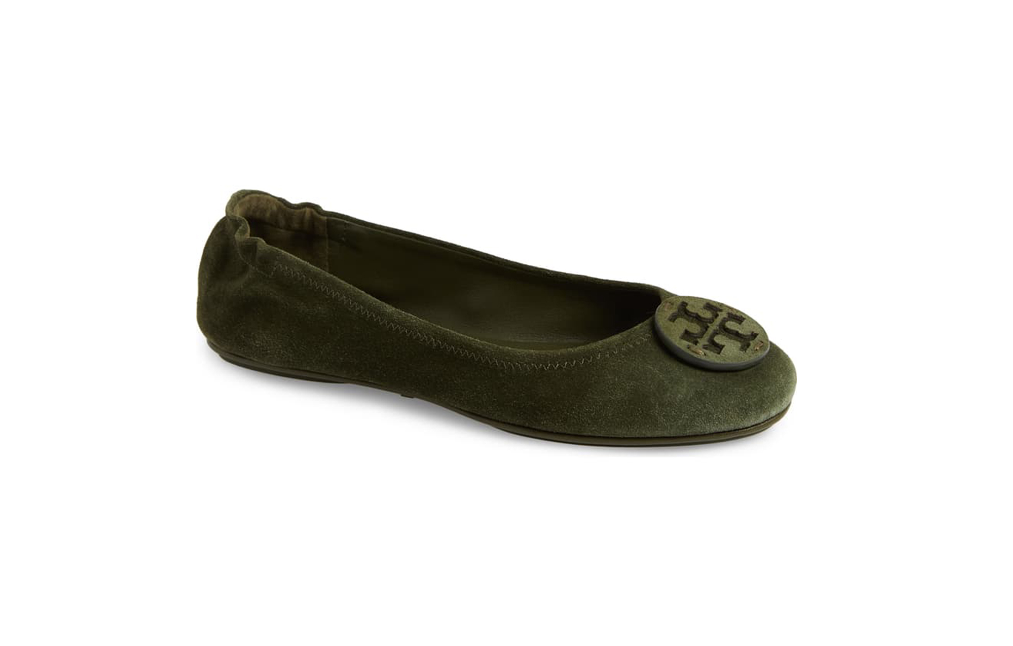 Tory Burch 'Minnie' Ballet Flat green
