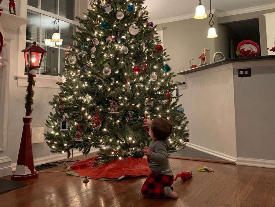 Deena Nicole Cortese and Chris Buckner Celebrity Kids Helping Pick and Decorate Christmas Trees