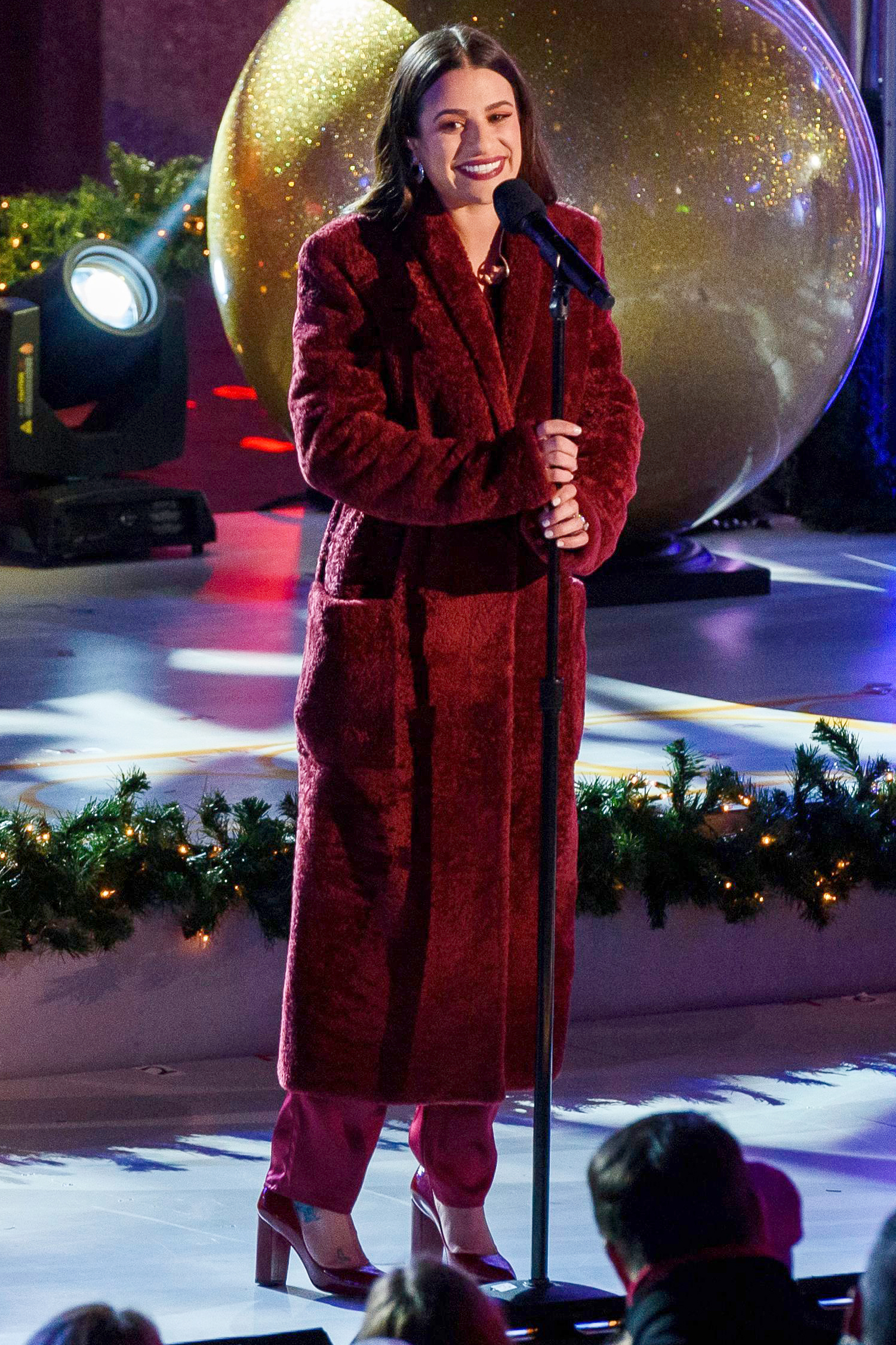 Lea Michele's Look at the Rockefeller Center Tree Lighting