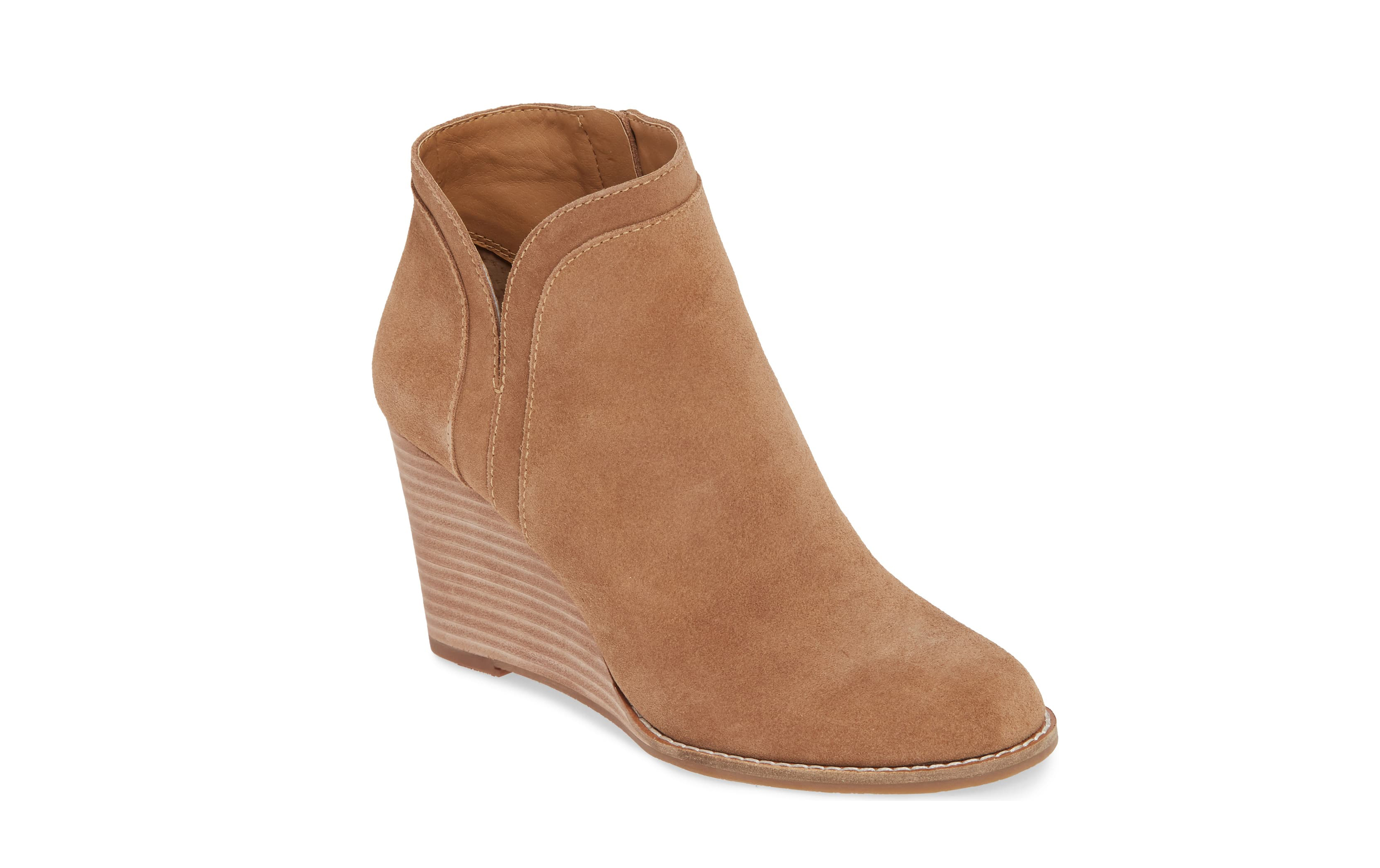 Lucky Brand Yimina Wedge Bootie (Sesame Suede)