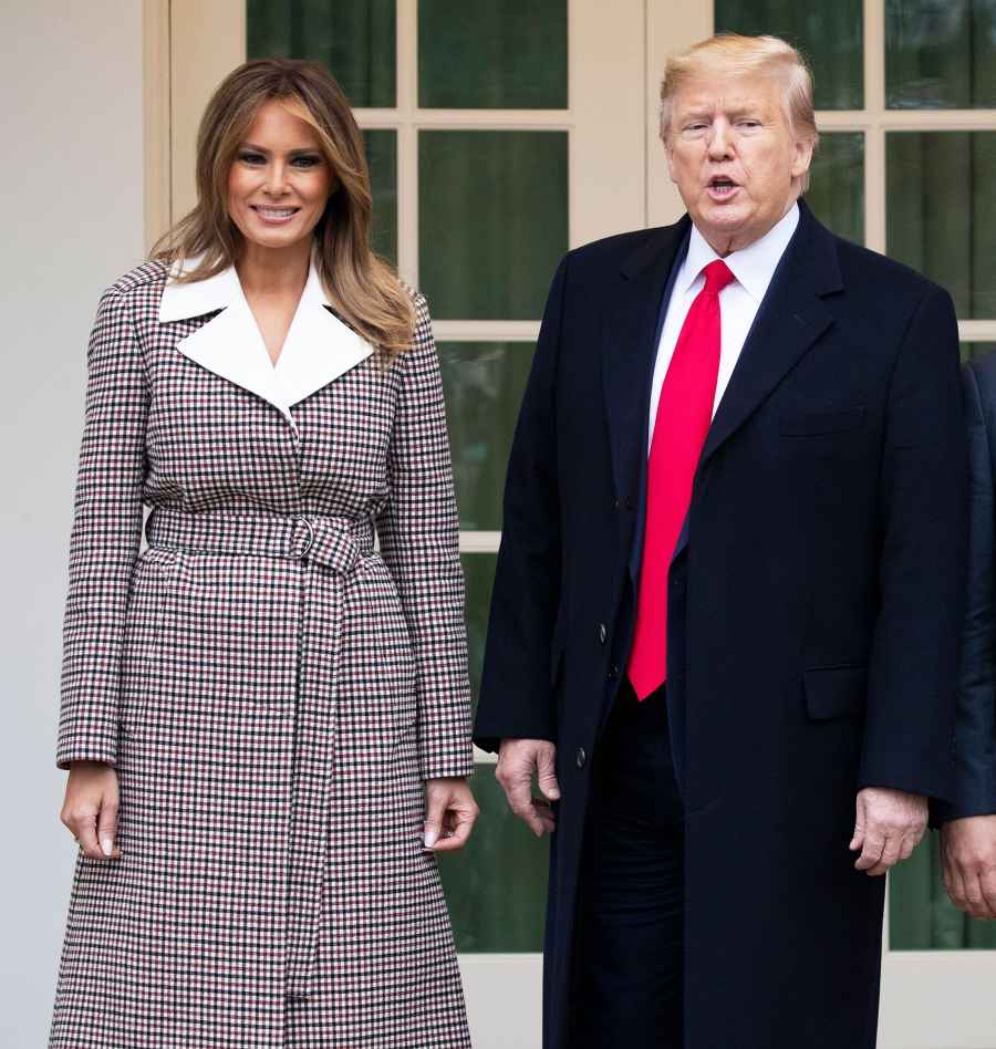 Melania Trump Chloe Plaid Coat December 17, 2019