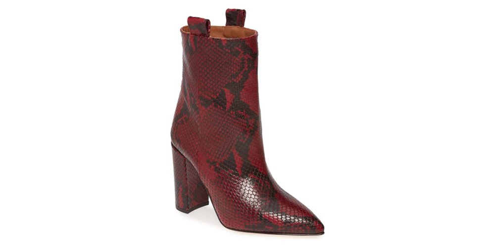 Paris Texas Snakeskin Leather Bootie