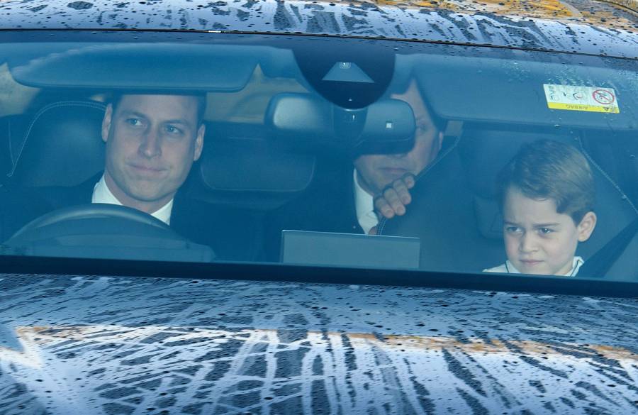 Royal Family Arrives at Queen Elizabeth’s Annual Christmas Lunch With Prince George in the Front Seat