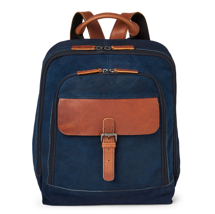 Voyager by Jack Georges Navy Dakota Leather Backpack