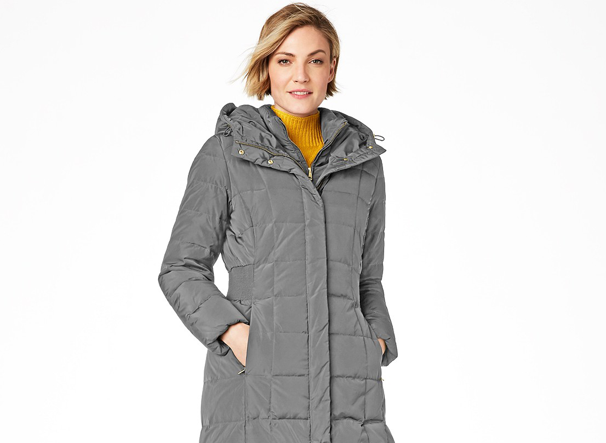 Cole Haan Box-Quilt Down Puffer Coat