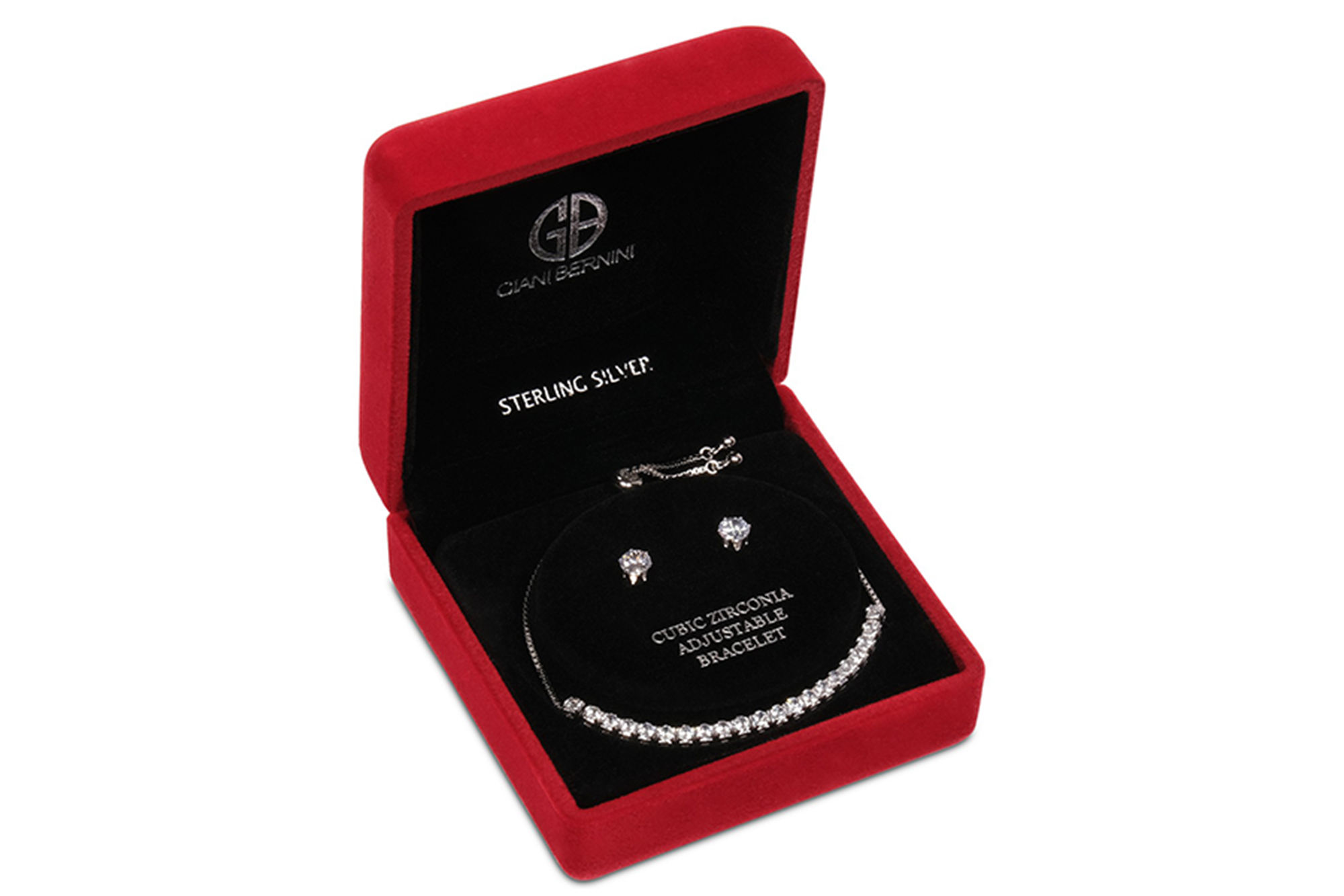 Giani Bernini 2-Piece Cubic Zirconia Bolo Bracelet & Stud Earrings Set