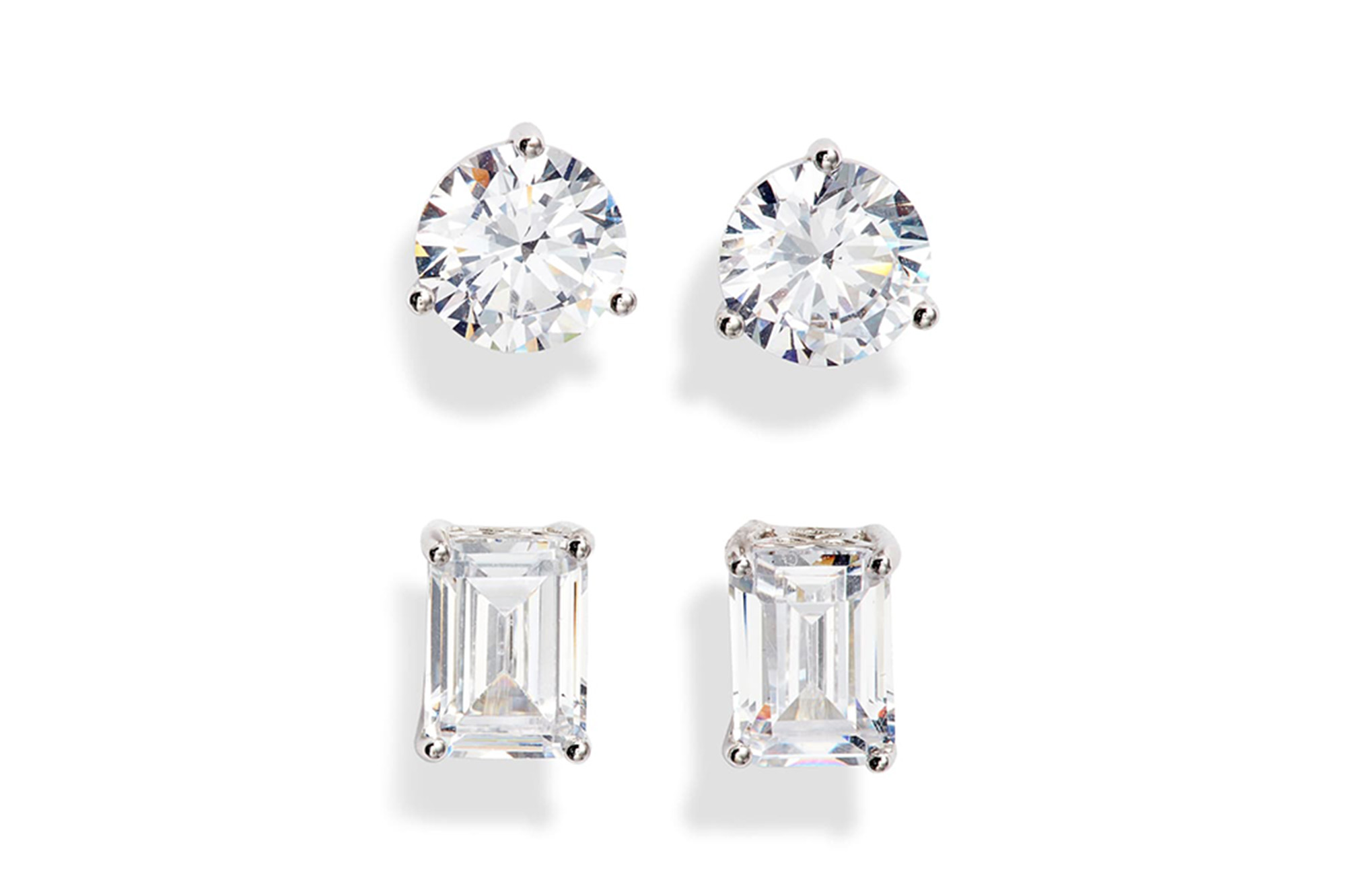Nordstrom 2-Pack 2ct tw Cubic Zirconia Stud Earrings