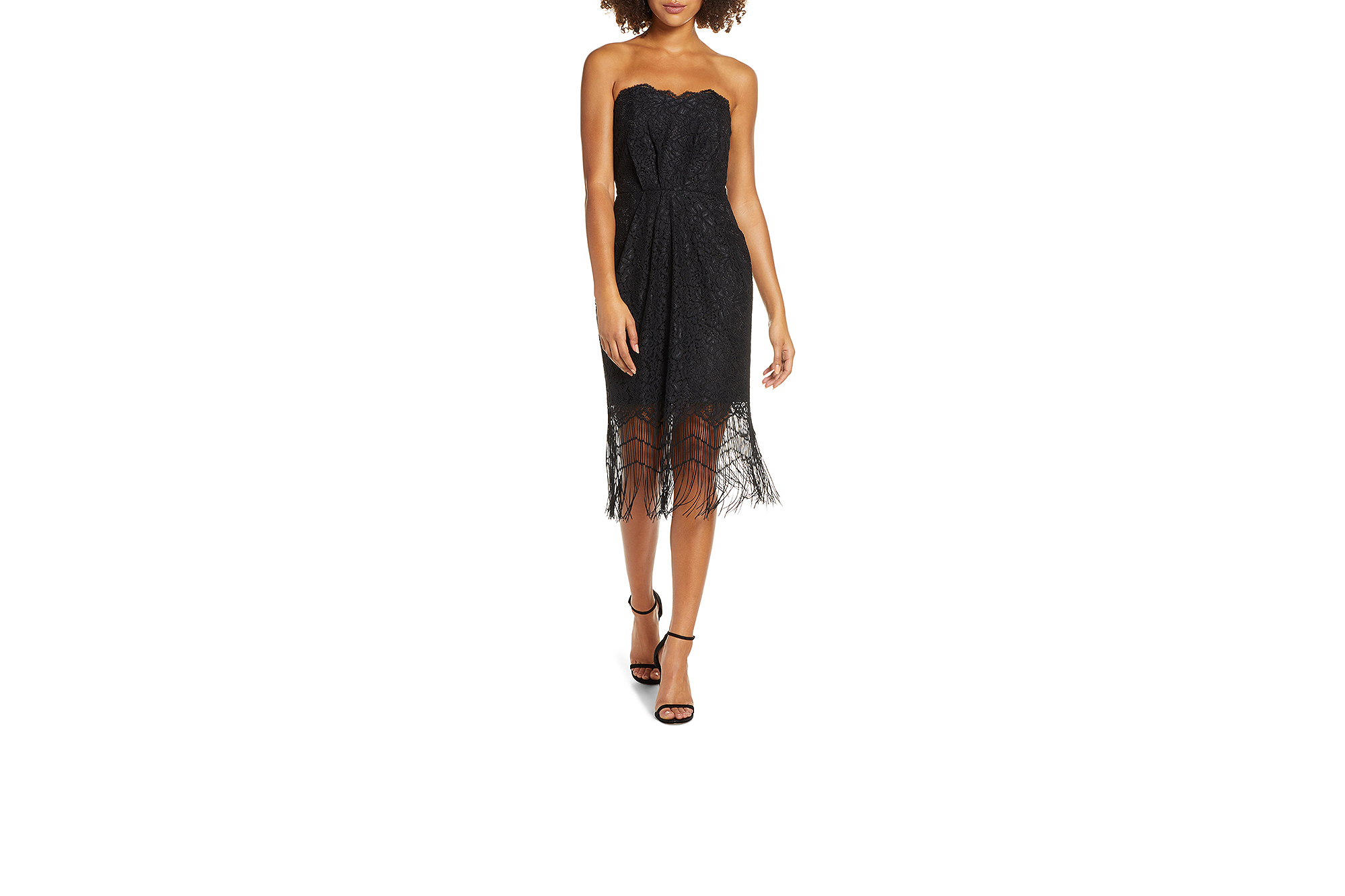 Harlyn Strapless Fringe Cocktail Dress