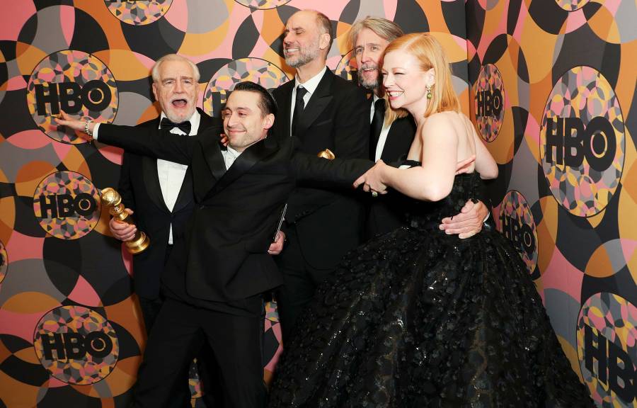 Brian Cox Kieran Culkin Jesse Armstrong Alan Ruck and Sarah Snook Golden Globes 2020 After Parties