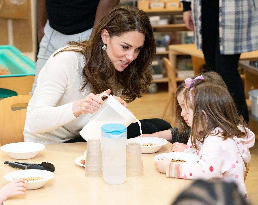 Duchess Kate Serves Breakfast at Preschool in Solo Royal Engagement