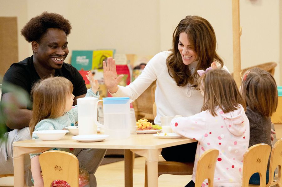 Duchess Kate Serves Breakfast at Preschool in Solo Royal Engagement