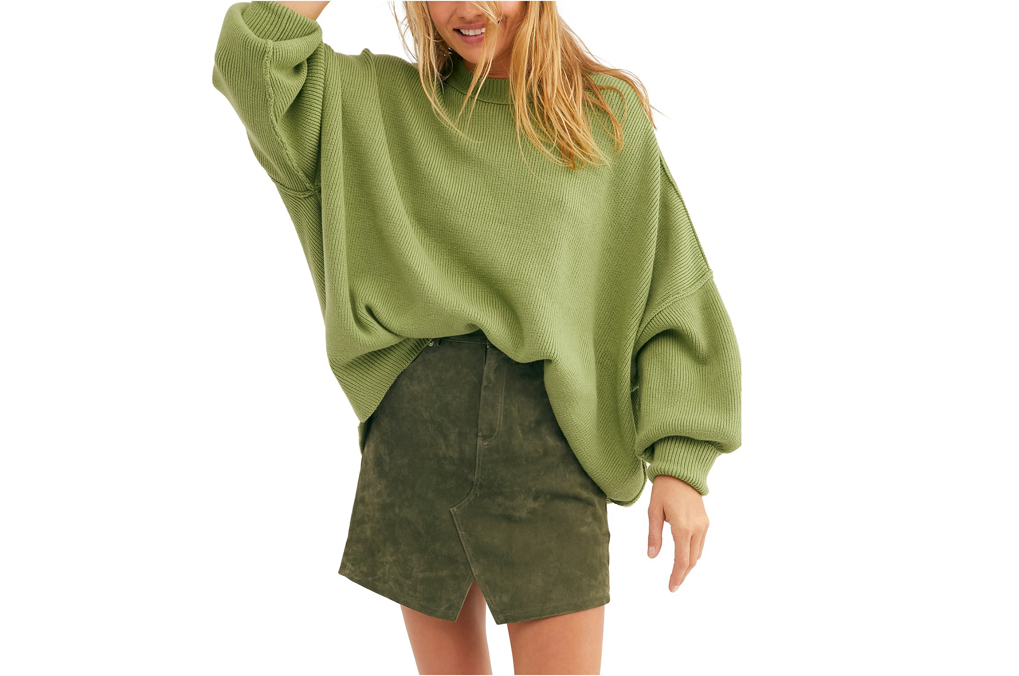 Free People Easy Street Tunic Sweater (Green)
