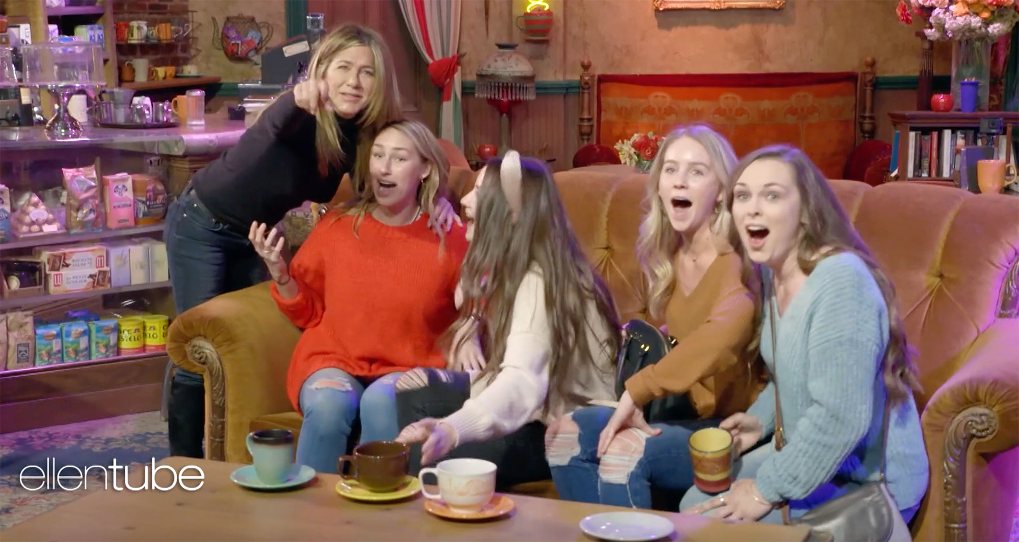 Jennifer Aniston Scares Friends Fans at Central Perk