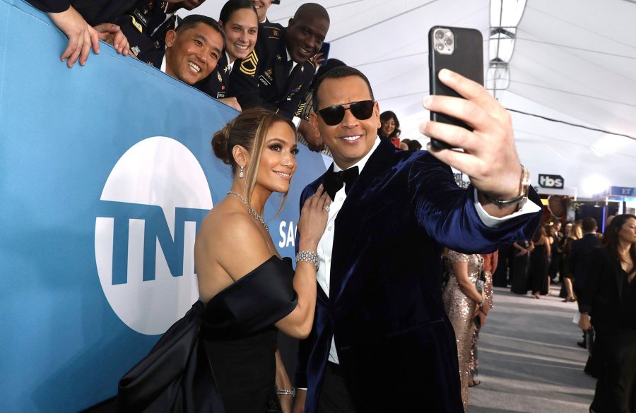 Jennifer Lopez and Alex Rodriguez Shine SAG Awards 2020