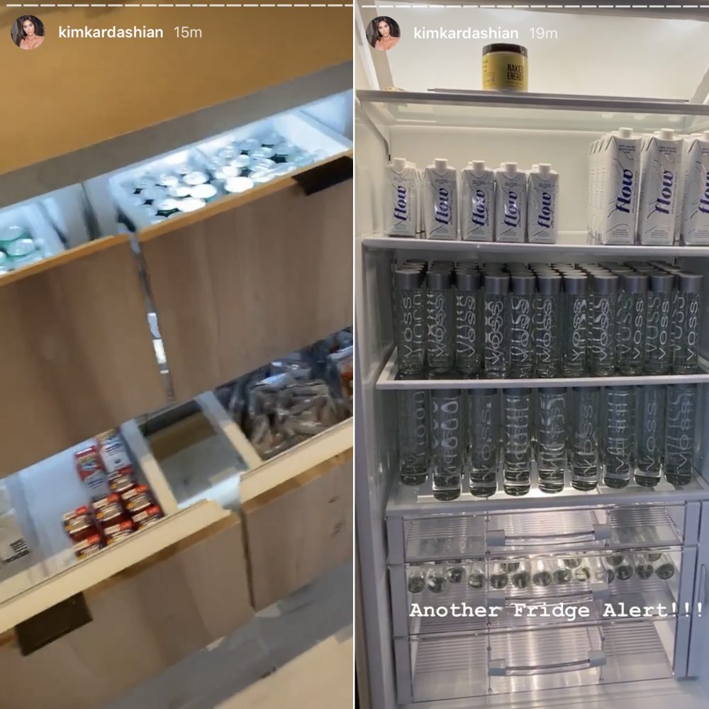 Kim Kardashian Shows Off More Refrigerators in Her California Home