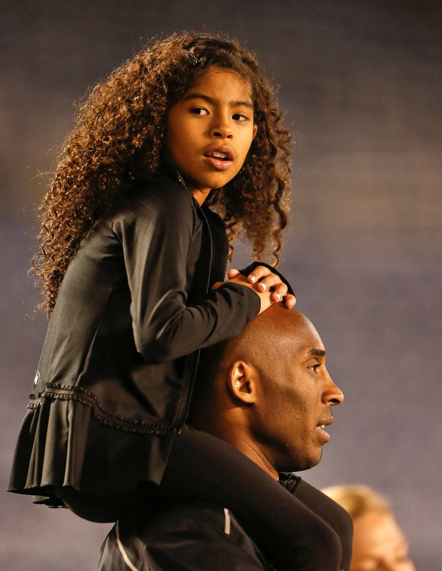 Gianna Bryant Sit on Shoulders Kobe Bryant Family Album