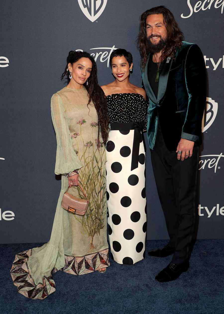 Lisa Bonet, Zoe Kravitz and Jason Momoa Family Golden Globes 2020