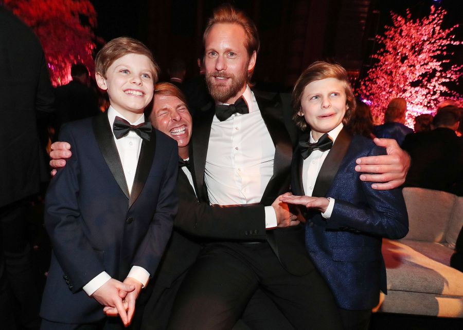 Nicholas Crovetti Jack McBrayer Alexander Skarsgard and Cameron Crovetti SAG Awards 2020 Afterparty