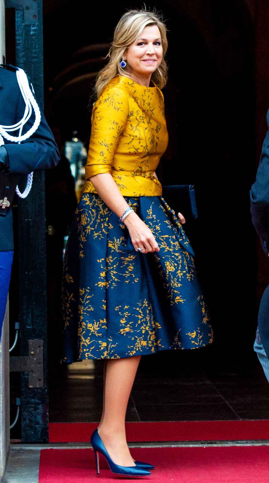 Queen Maxima Jewel-Toned Look January 15, 2020