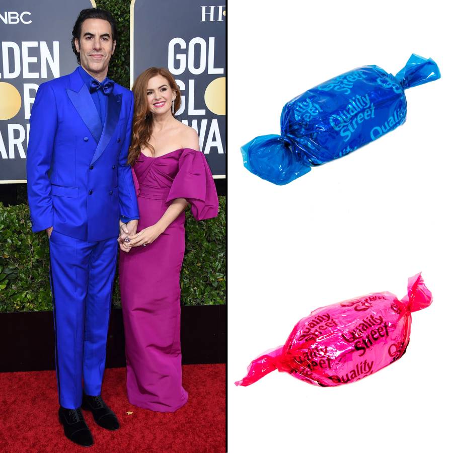 Sacha Baron Cohen, Isla Fisher and Quality Street Chocolate