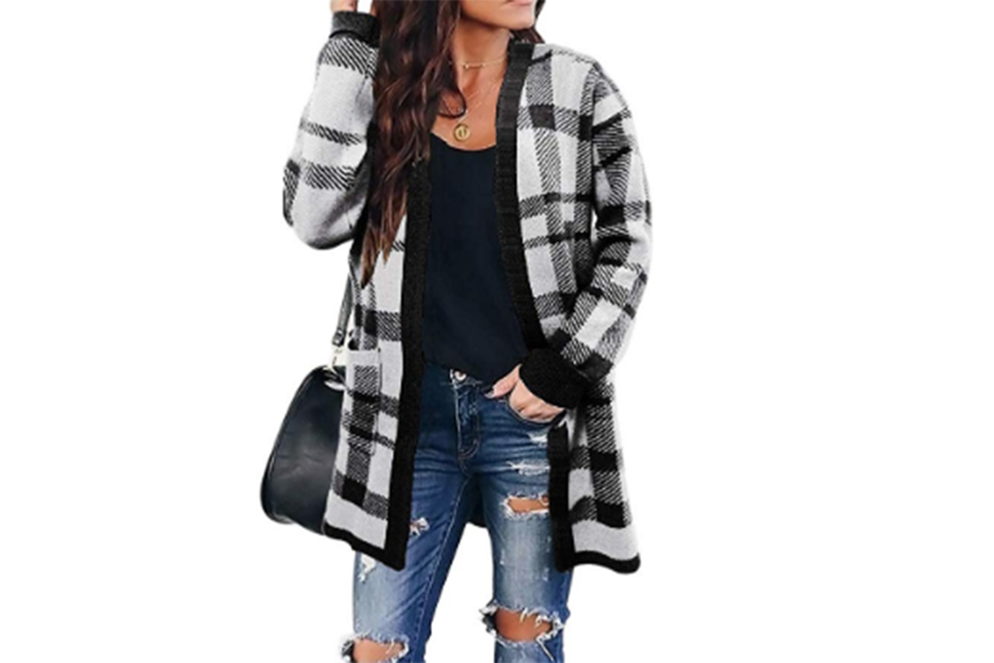 Zesica Women's Long Sleeve Open Front Cardigan Sweater