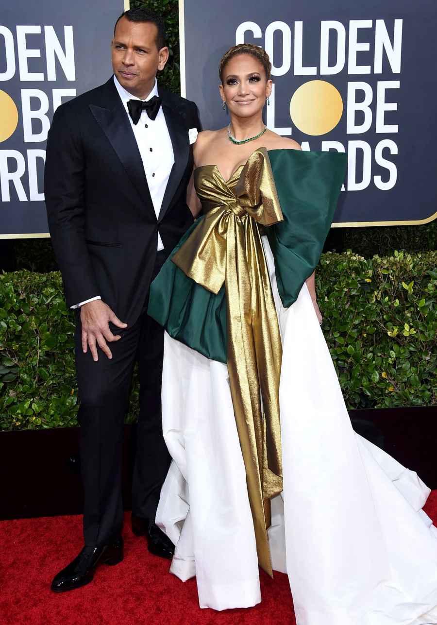 Jennifer Lopez Alex Rodriguez Heat Up the Red Carpet Golden Globes 2020